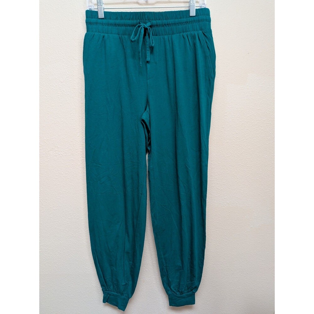 AnyBody Cozy Knit Jogger Pants Green  SXT Stretch  Pull On Women